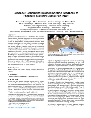 First page of the Glissade paper