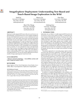 First page of the ImageExplorer Deployment paper