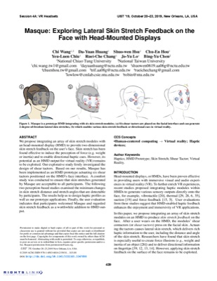 First page of the Masque paper