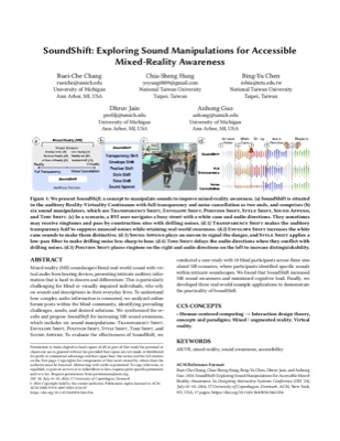 First page of the SoundShift paper