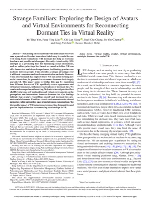 First page of the Strange Familiars paper